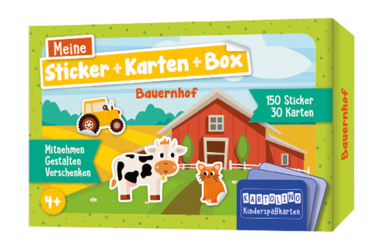 Meine Sticker + Karten + Box - Bauernhof