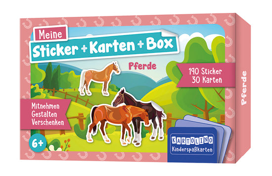 Meine Sticker + Karten + Box - Pferde